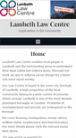 Mobile Screenshot of lambethlawcentre.org