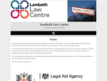 Tablet Screenshot of lambethlawcentre.org